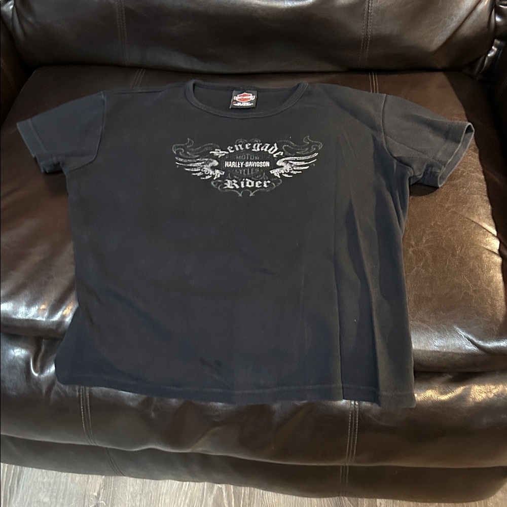 Vintage Palm Springs, CA Harley-Davidson Black Winged Graphic Tee
